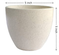 UrbanRoots Egg Ceramic Pot 5 Inch, Marble, White