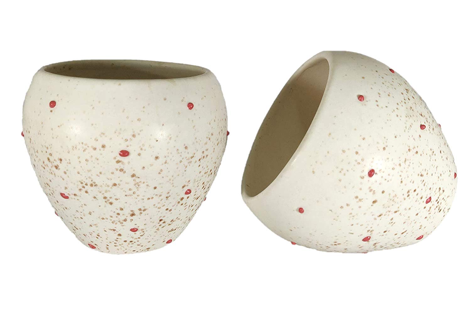 UrbanRoots Small Apple Ceramic Pot (Combo 2)
