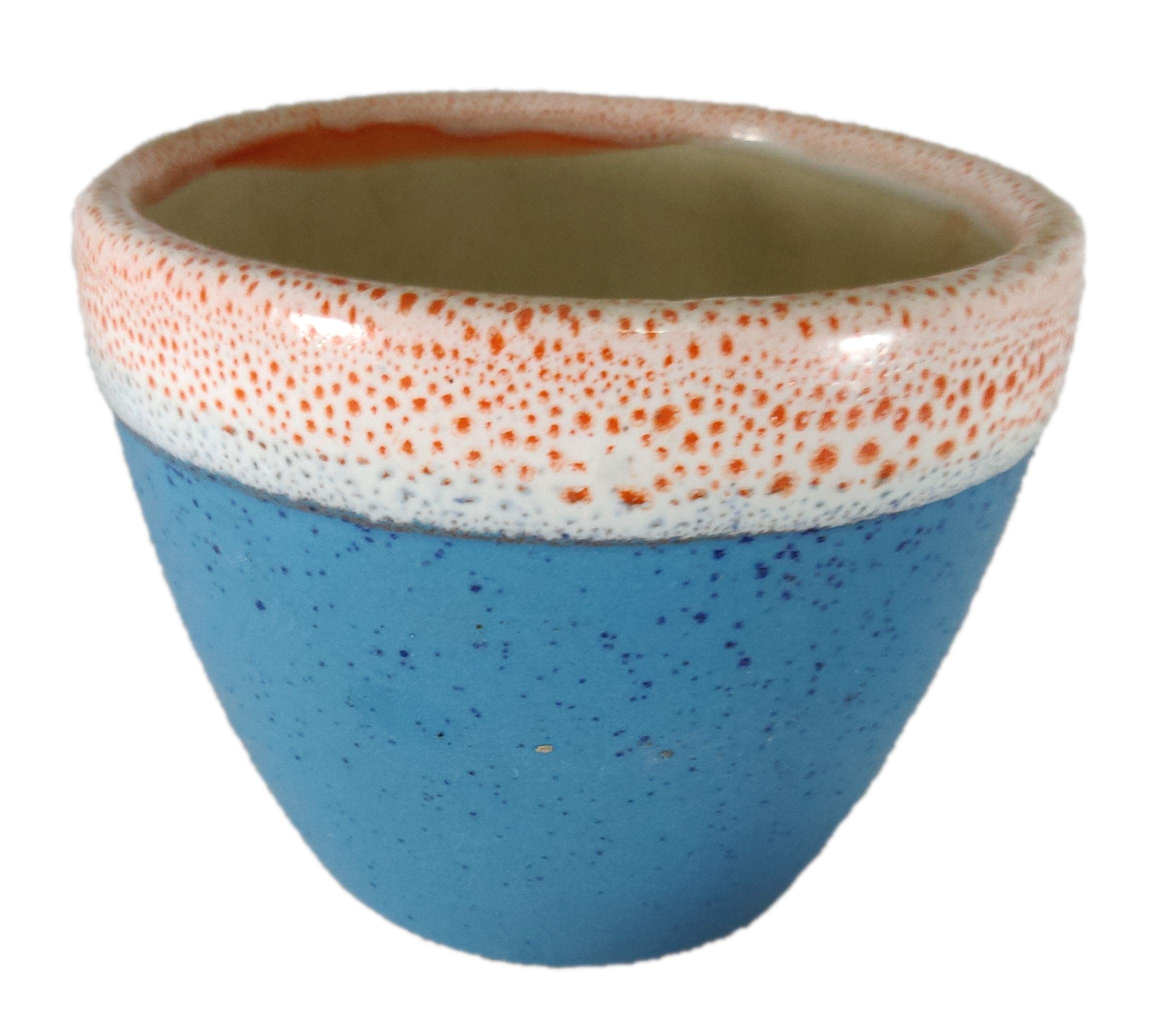 UrbanRoots Ceramic Pot for Succulent (3 inch) (Blue)