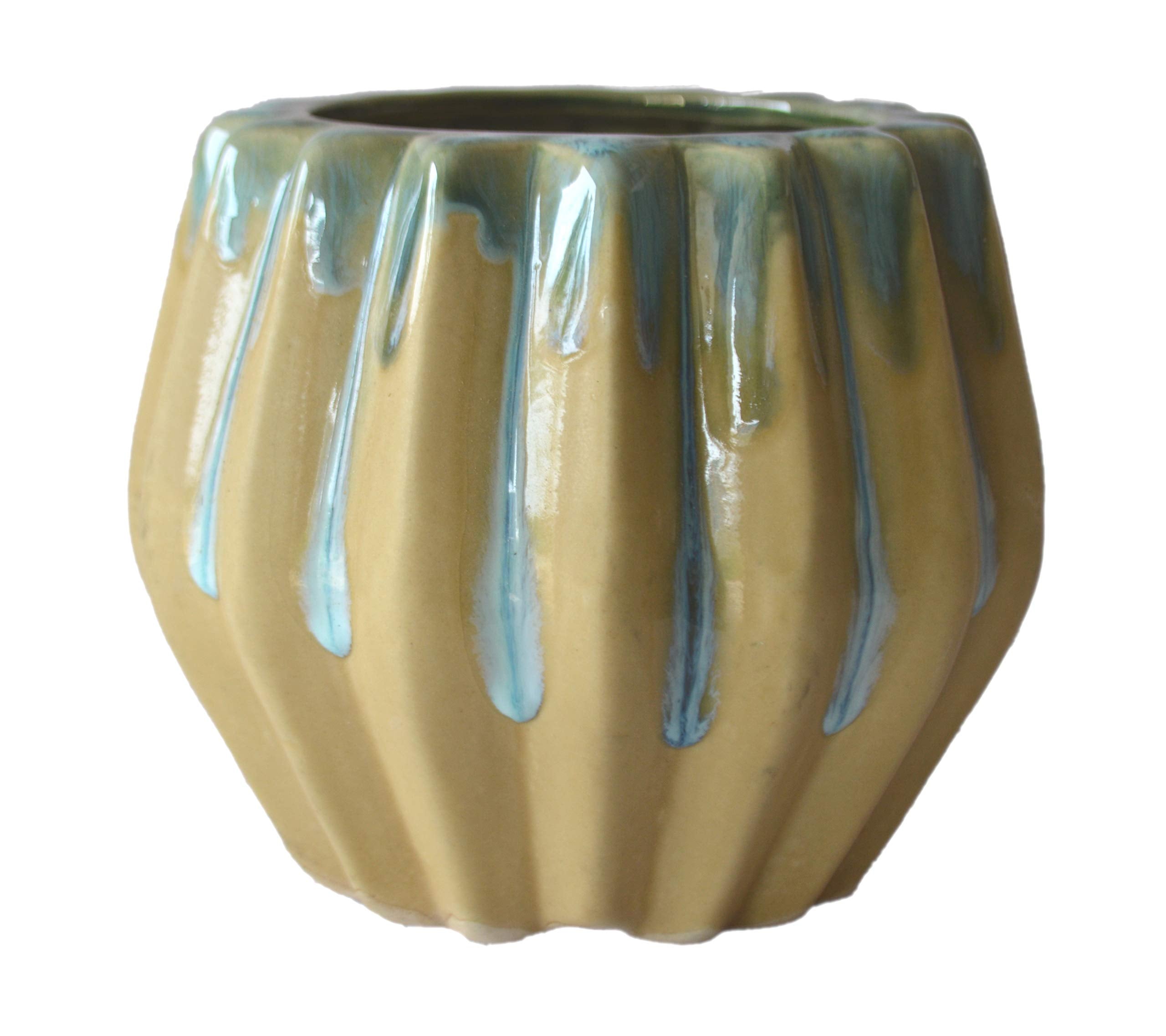 UrbanRoots Horcrux Ceramic Pot (5 inch) (Beige)