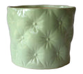 UrbanRoots Floral Engraved Ceramic Pot (6 inch) (Pista Green)