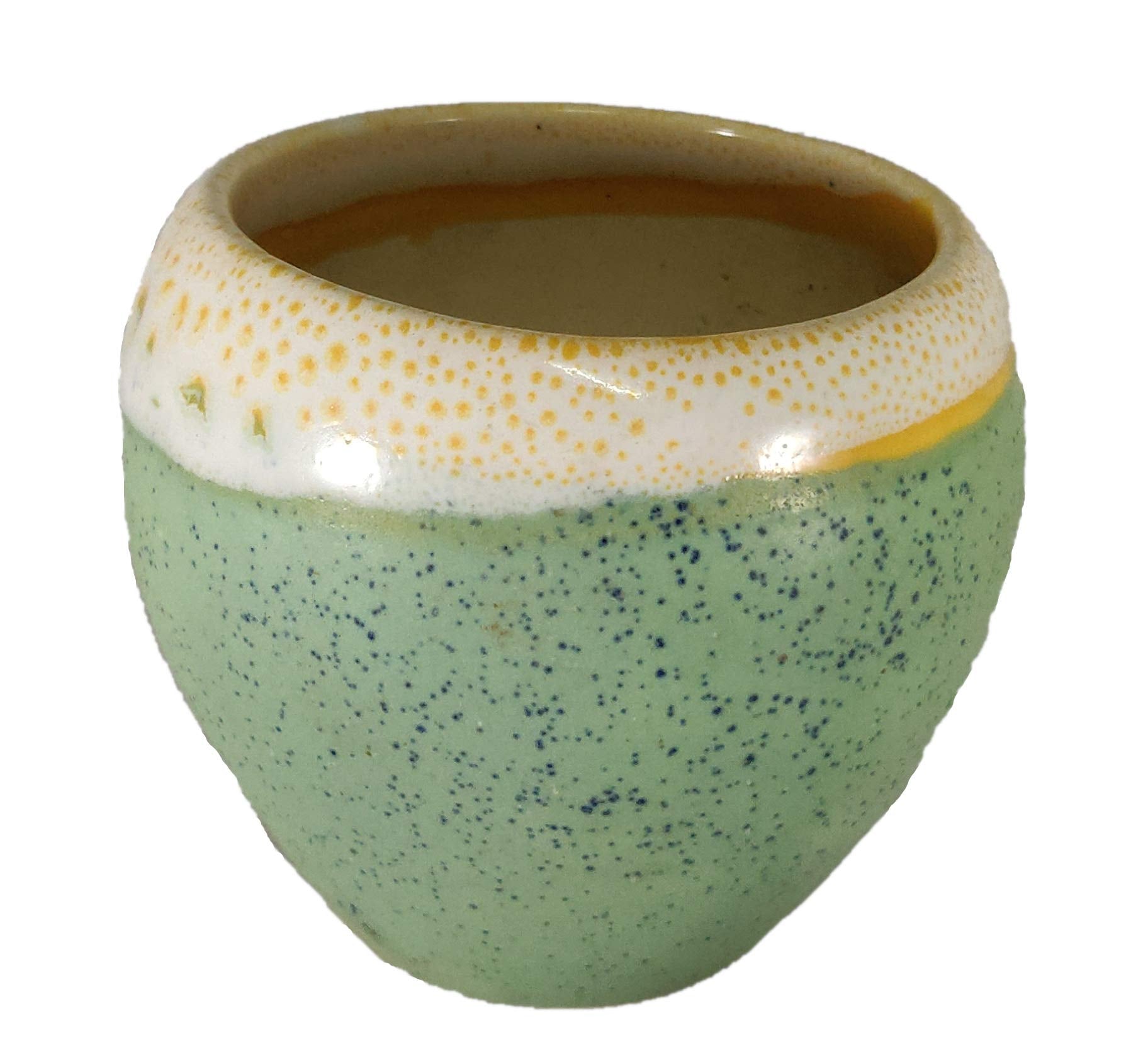 UrbanRoots Small Apple Ceramic Pot (Green)