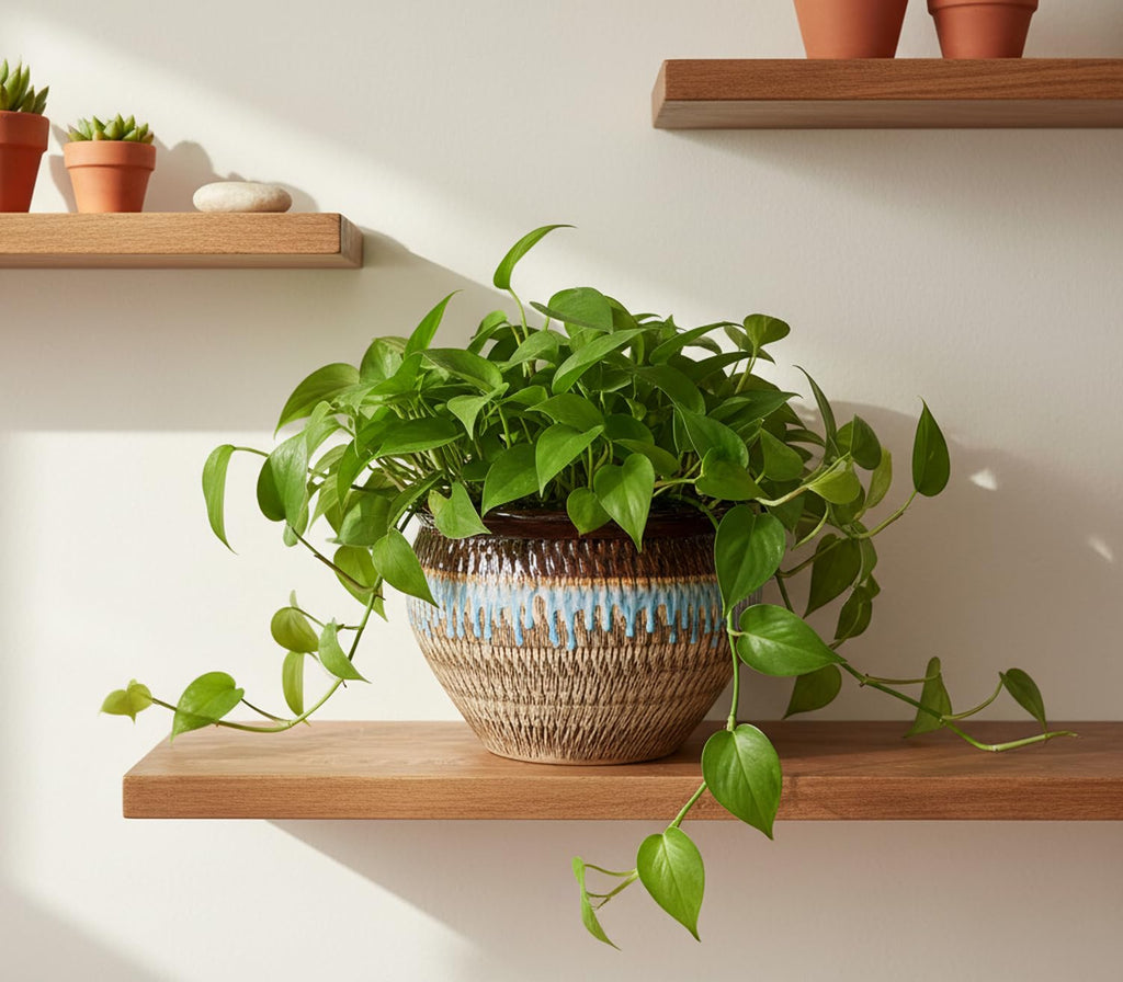 UrbanRoots Matka Ceramic Pot (12 inch) (Brown)