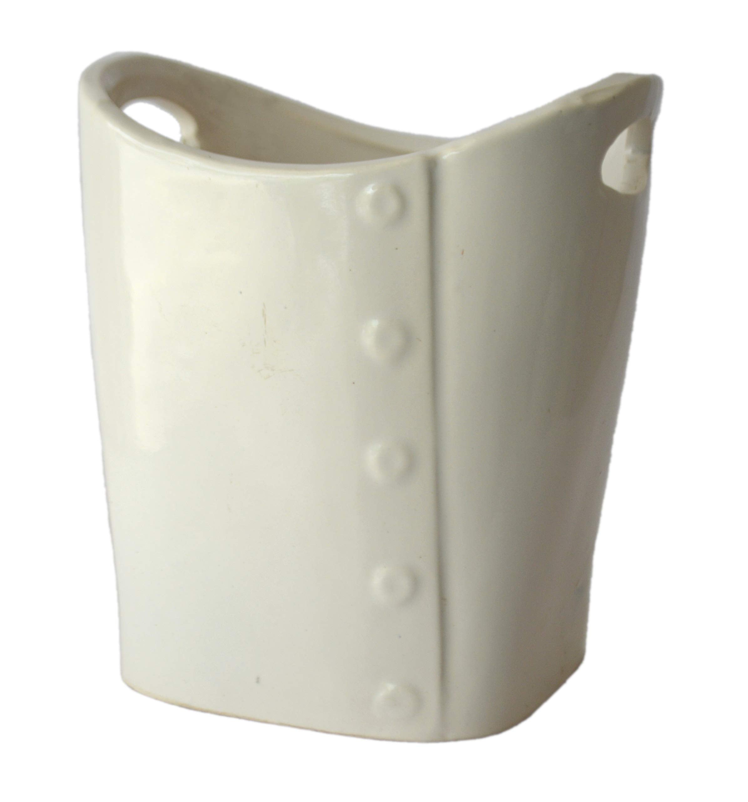 UrbanRoots Hanging Bucket Ceramic Pot (6 inch) (White)