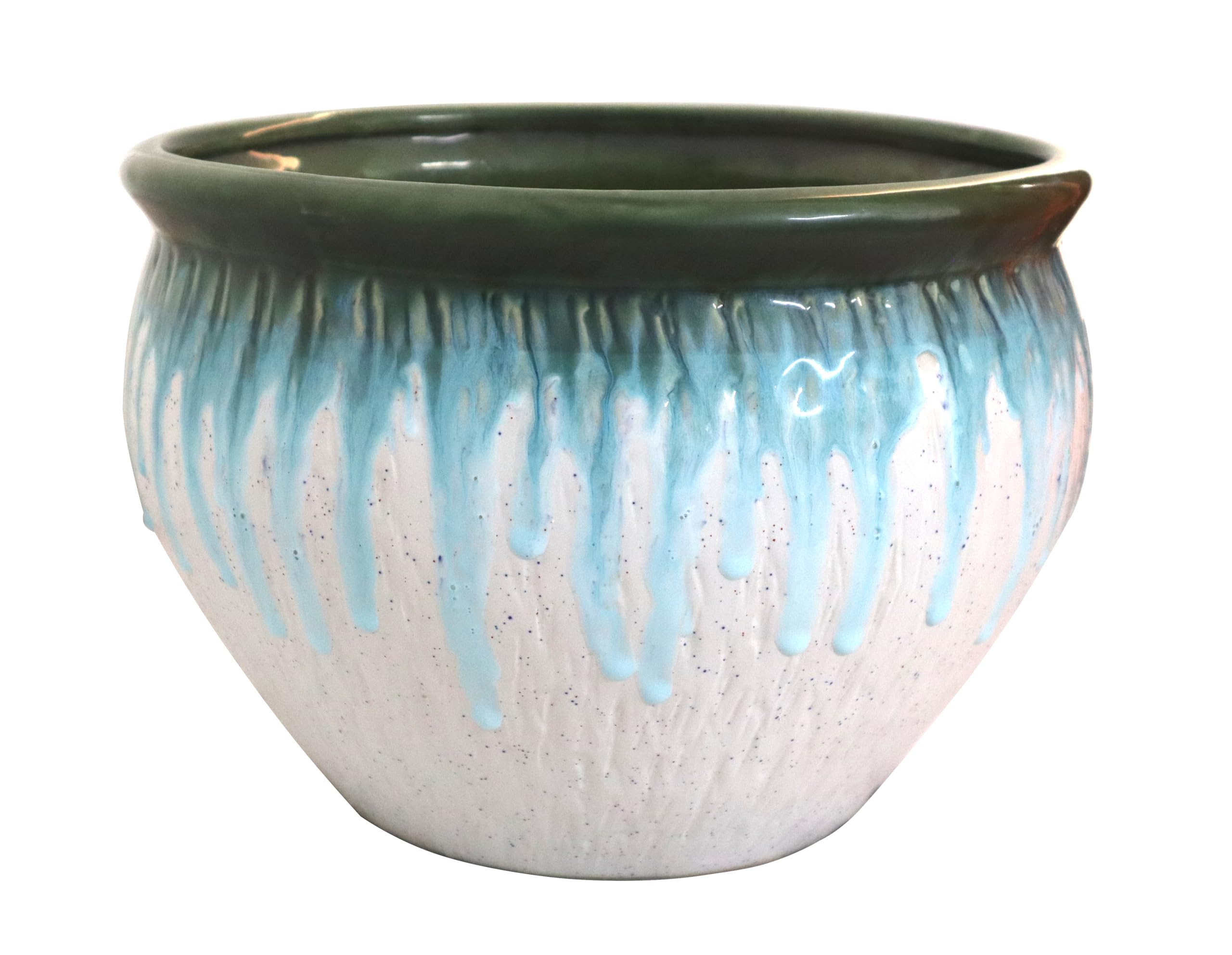 UrbanRoots Matka Big Ceramic Pot (12 inch) (White)