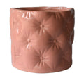 UrbanRoots Floral Engraved Ceramic Pot (6 inch) (Peach)