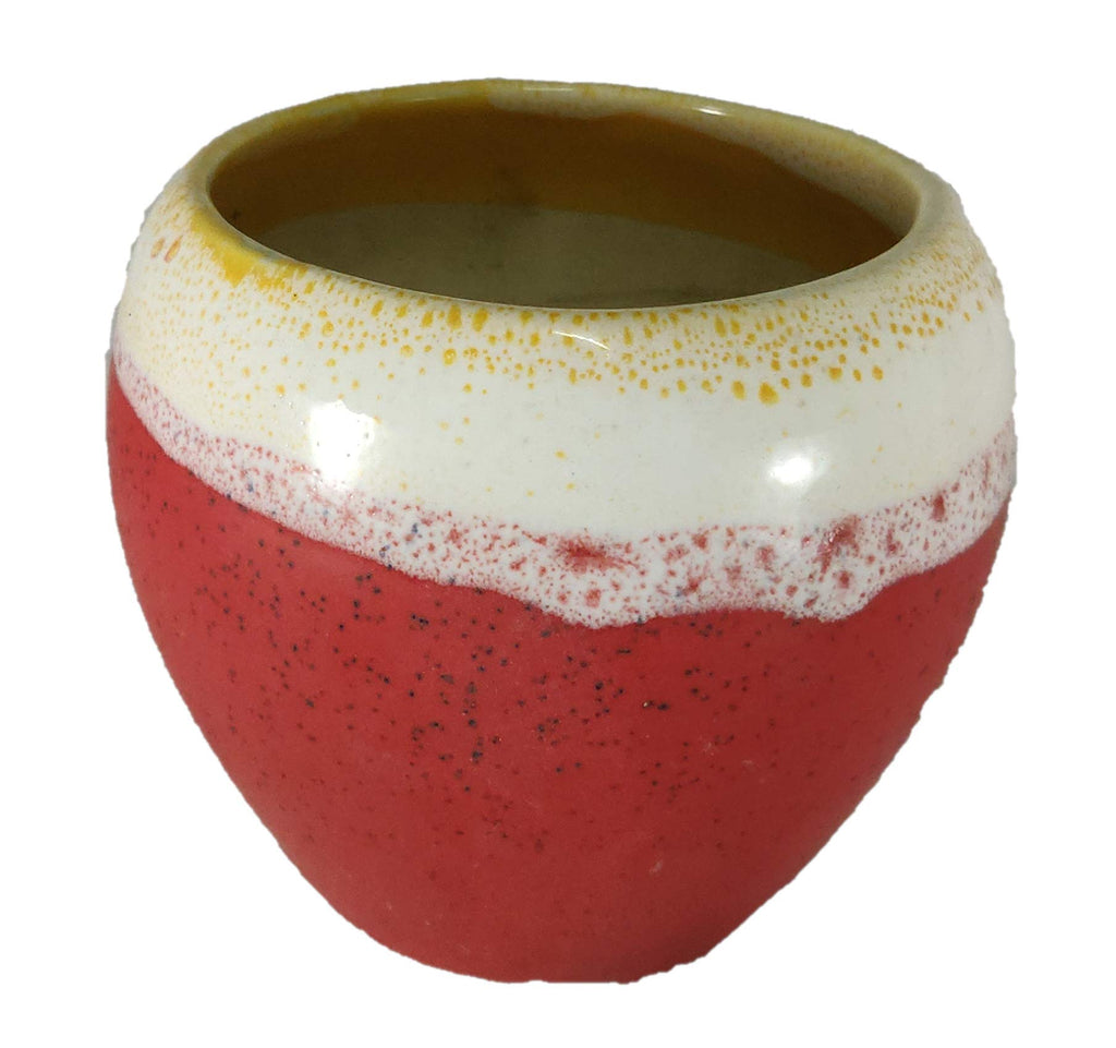 UrbanRoots Small Apple Ceramic Pot (Red)