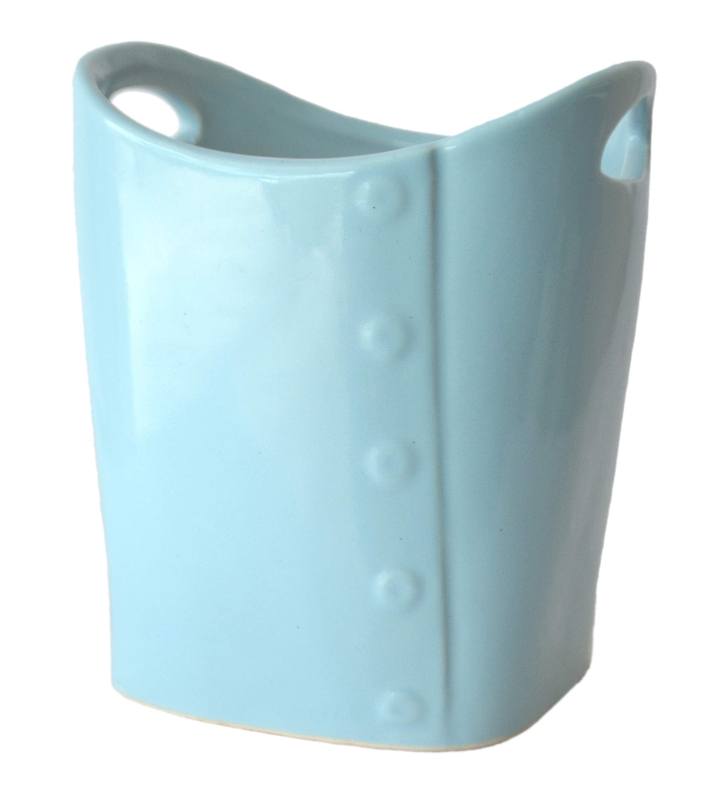 UrbanRoots Hanging Bucket Ceramic Pot (6 inch) (Blue)