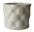 UrbanRoots Floral Engraved Ceramic Pot (6 inch) (White)
