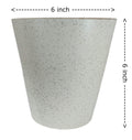 UrbanRoots Glass Shape Big Ceramic Pot (Off White)