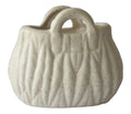 UrbanRoots Purse Ceramic Pot for Succulents (Plants not Included) (White)