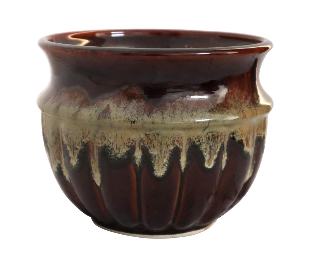 UrbanRoots Rustic Ceramic Planter (Brown) (Medium)