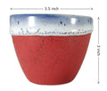 UrbanRoots Ceramic Pot for Succulent (3 inch) (Red)