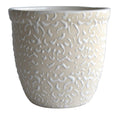 UrbanRoots Drop Texture Ceramic Pot (5.5 inch) (White)