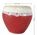 UrbanRoots Small Apple Ceramic Pot (Red)