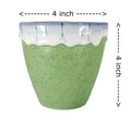 UrbanRoots Diamond Texture Ceramic Pot (4 inch) (Green)