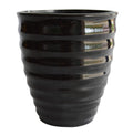 UrbanRoots Ripple Ceramic Pot (5.5 inch) (Black)