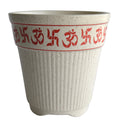 UrbanRoots Marble Tulsi Ceramic Pot (White, 6.5 Inch)