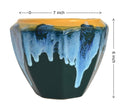 UrbanRoots Octagon Ceramic Pot (Turquoise), 1 Piece