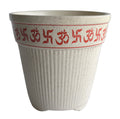 UrbanRoots Tulsi Ceramic Marble Pot (White, Large, 8 inch)