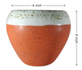 UrbanRoots Big Apple Ceramic Pot (6 inch) (Orange)