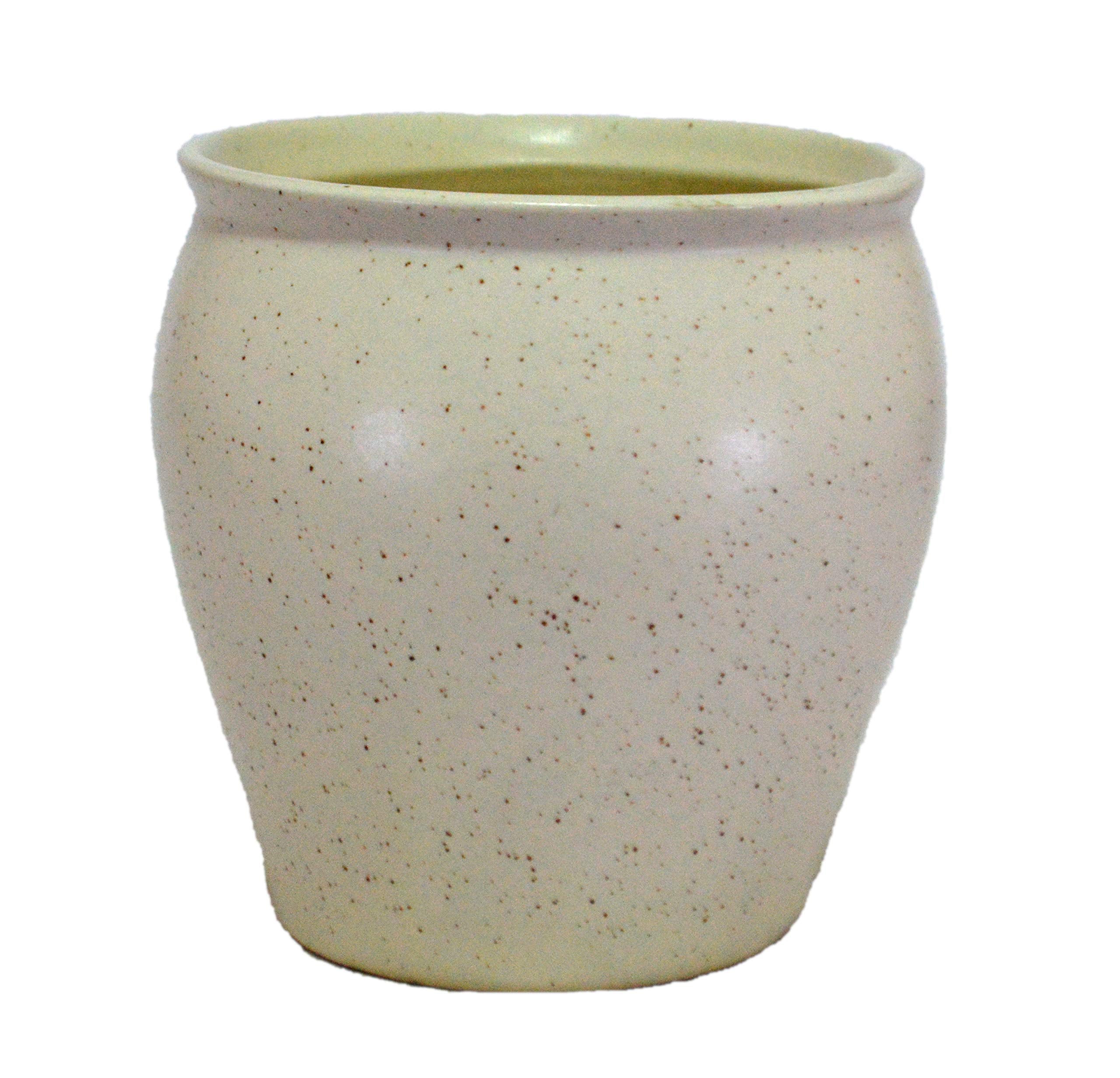 UrbanRoots Kulhad Ceramic Pot (5 inch) (White)