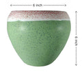 UrbanRoots Big Apple Ceramic Pot (6 inch) (Green)