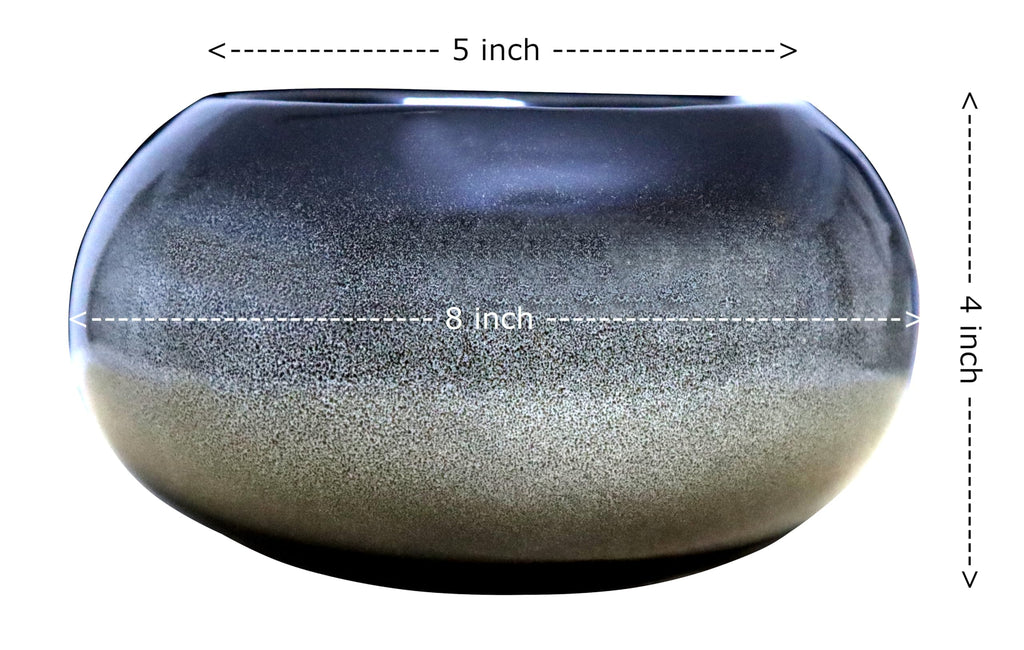 UrbanRoots Bonsai Ceramic Tray Pot (Space Grey)