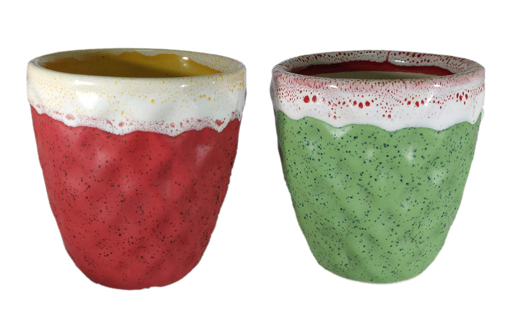 UrbanRoots Diamond Texture Ceramic Pot (4 inch) (Combo 1)