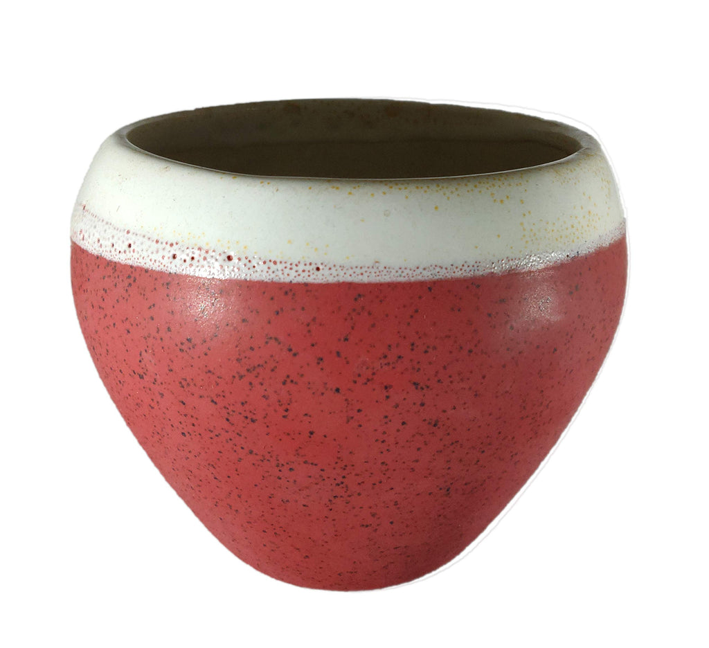UrbanRoots Big Apple Ceramic Pot (6 inch) (Red)