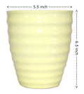 UrbanRoots Ceramic Pot, Pineapple Yellow, 5.5 in, 1 Piece