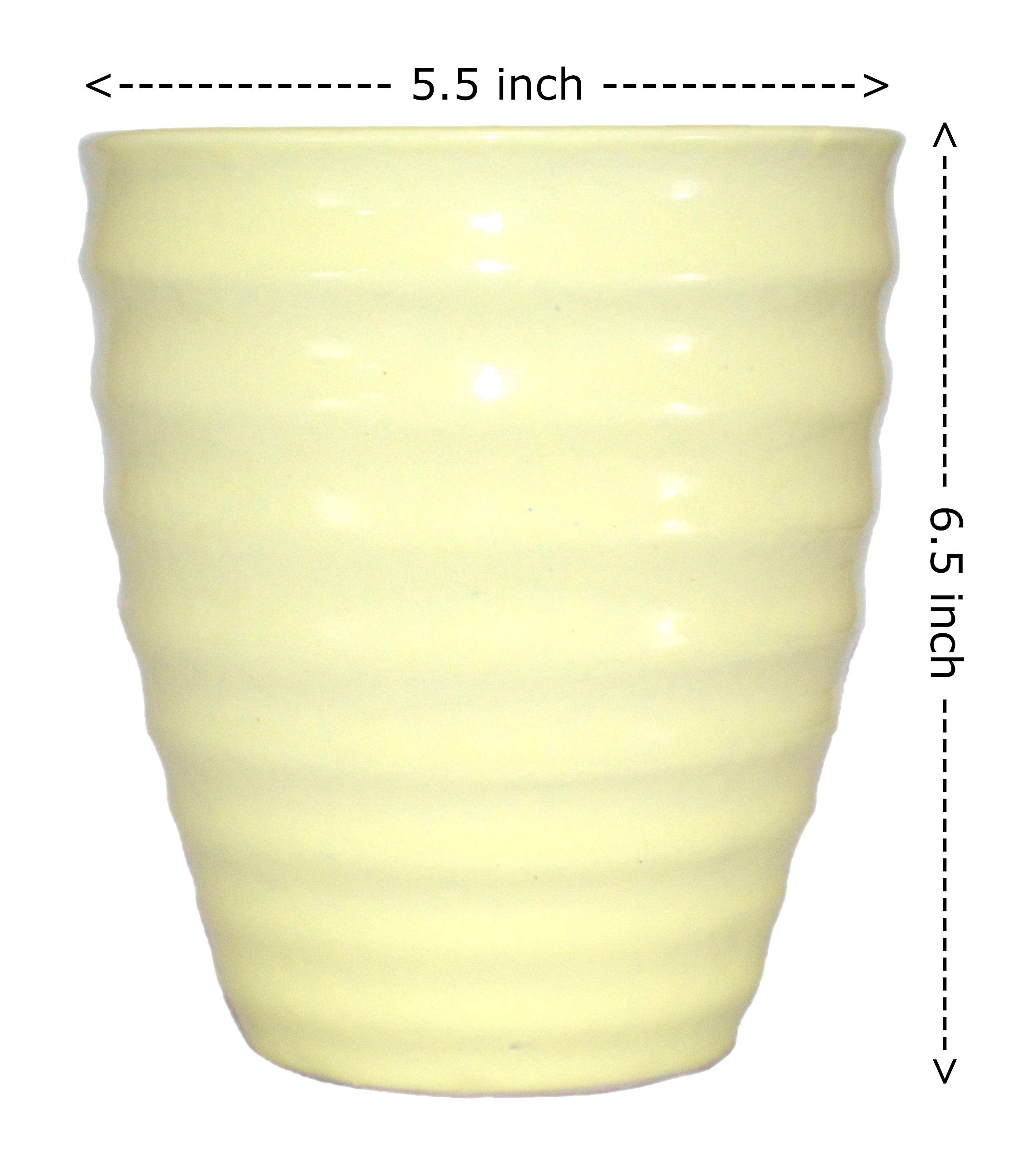 UrbanRoots Ceramic Pot, Pineapple Yellow, 5.5 in, 1 Piece
