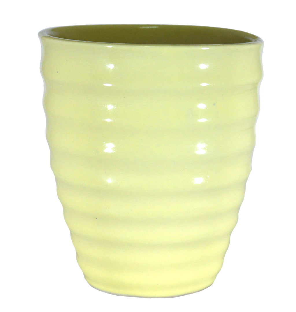 UrbanRoots Ceramic Pot, Pineapple Yellow, 5.5 in, 1 Piece