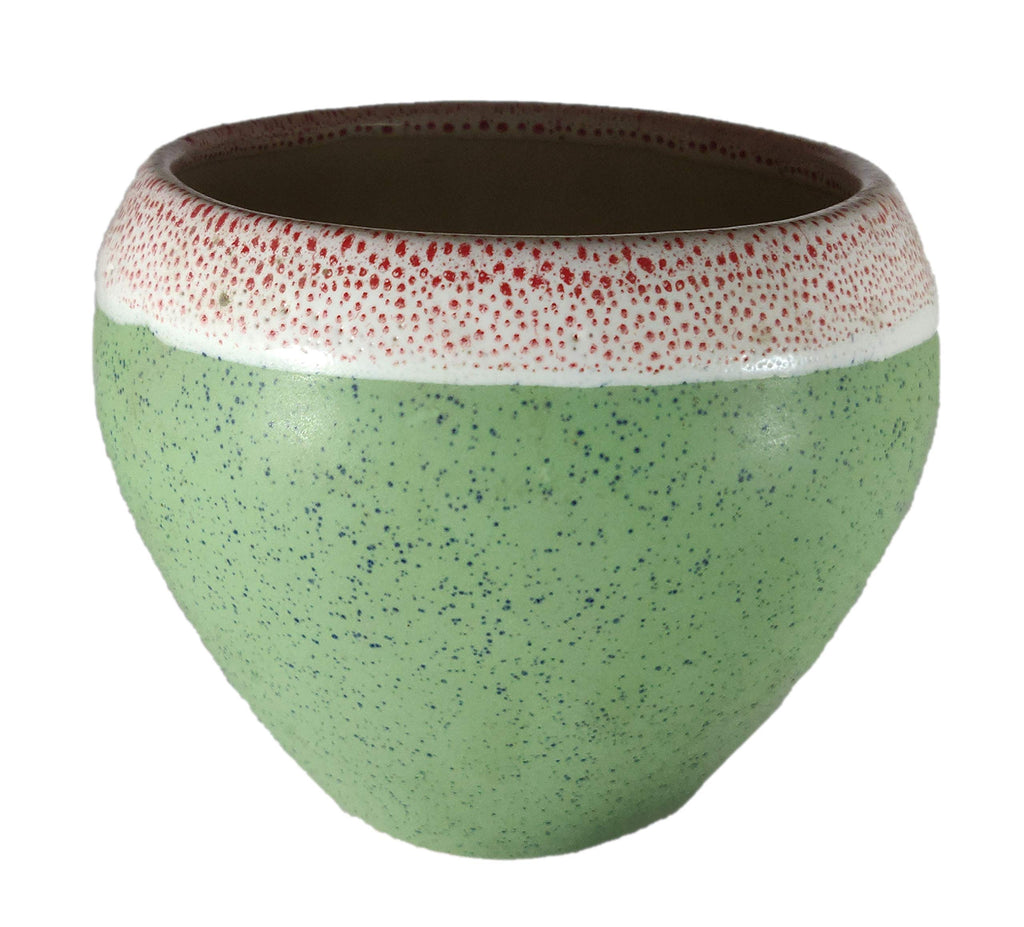 UrbanRoots Big Apple Ceramic Pot (6 inch) (Green)