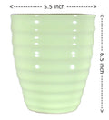 UrbanRoots Ripple Ceramic Pot (5.5 inch, Pista Green)