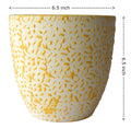 UrbanRoots Textured Egg Ceramic Pot (6.5 inch) (Yellow)